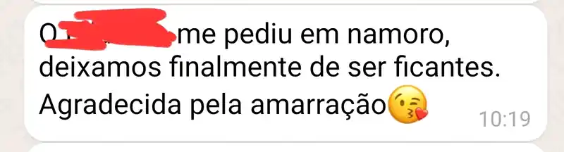 Depoimento de cliente da Magia Suprema sobre amarração amorosa