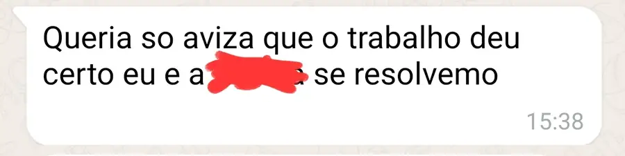 Depoimento de cliente da Magia Suprema sobre amarração amorosa